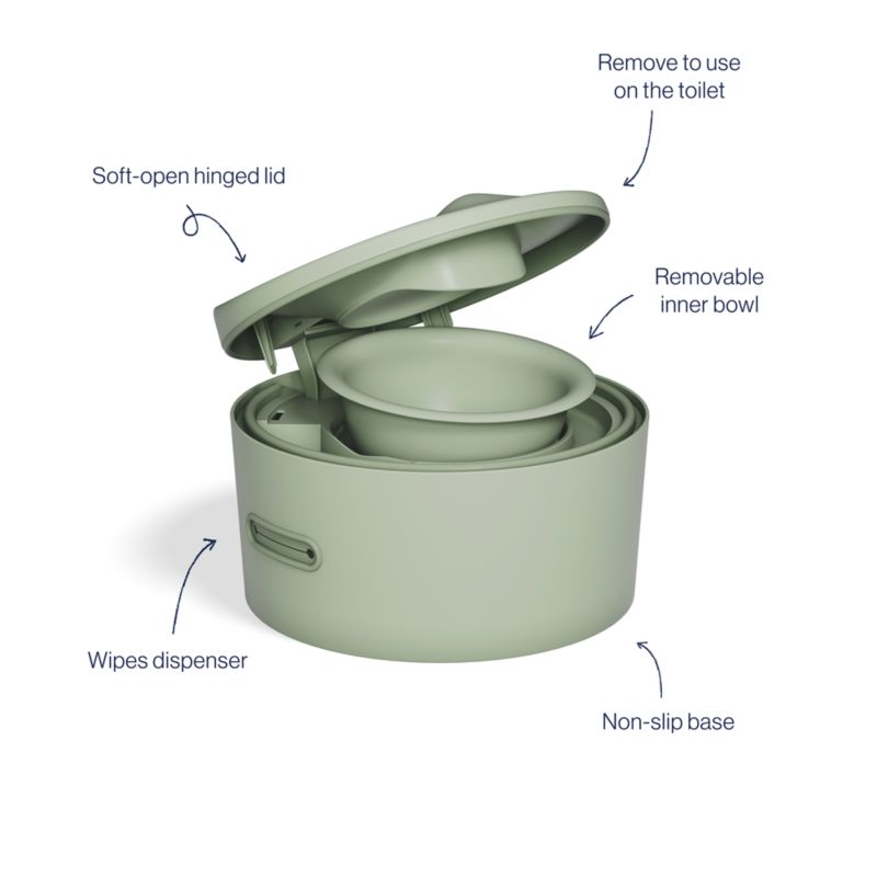 Lalo 3-in-1 Sage Green Toddler Training Potty - image 3 of 5