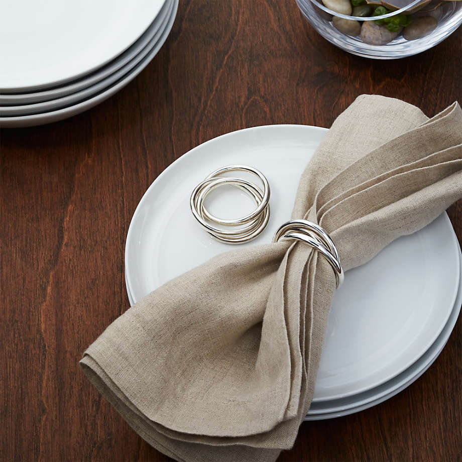 Holiday Dainty Gold Napkin Rings, Set of 3 + Reviews | Crate & Barrel