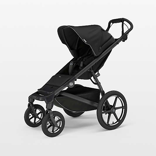 Thule Urban Glide Black 4-Wheel Newborn Stroller with Magnetic Buckle