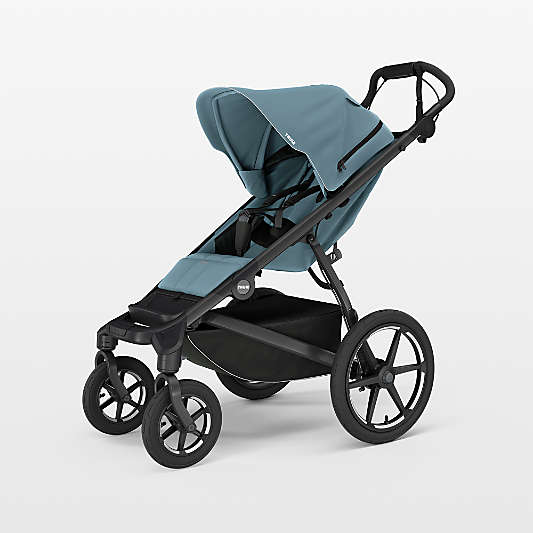 Thule Urban Glide Mid Blue 4-Wheel Newborn Stroller with Magnetic Buckle