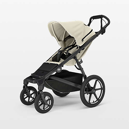 Thule Urban Glide Soft Beige 4-Wheel Newborn Stroller with Magnetic Buckle