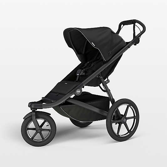 Thule Urban Glide 3 Black All Terrain Newborn Stroller and Newborn Inlay Bundle