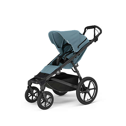 Thule Urban Glide Blue 4-Wheel All Terrain Stroller with Organizer Bundle