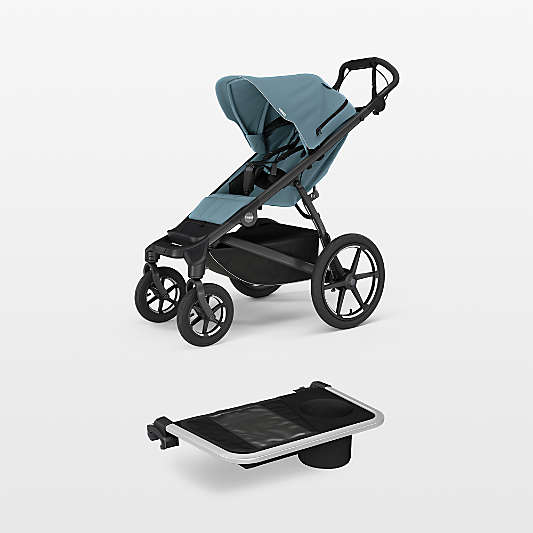 Thule Urban Glide Blue 4-Wheel All Terrain Stroller with Organizer Bundle