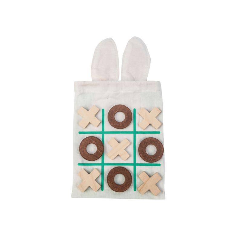 Tender Leaf Wooden Bunny Kids Tic-Tac-Toe Game - image 1 of 3