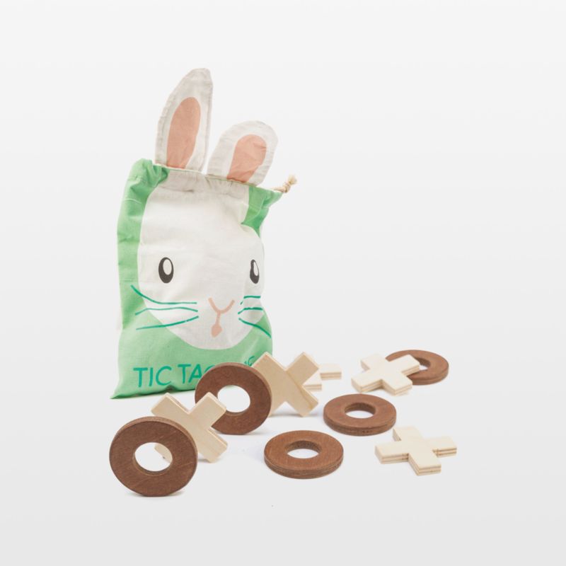 Tender Leaf Wooden Bunny Kids Tic-Tac-Toe Game - image 0 of 3