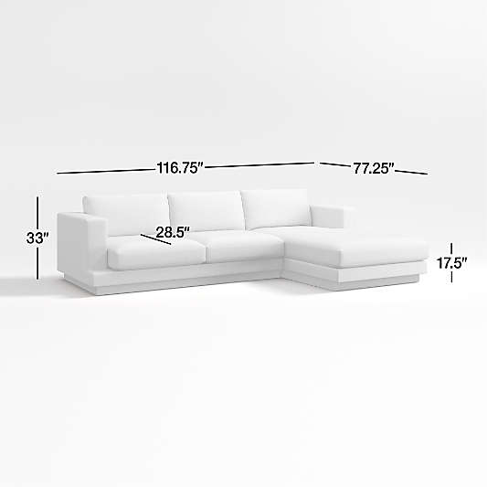 Tidal 2-Piece Sectional Sofa with Right-Arm Chaise