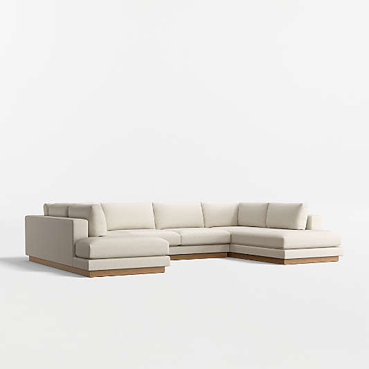 Tidal 3-Piece U-Shaped Sectional Sofa with Double Corner Bumper