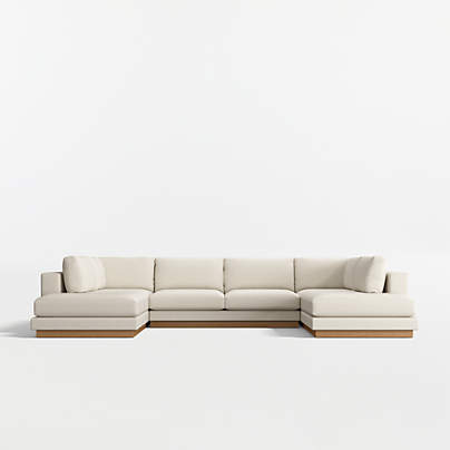 Tidal 3-Piece U-Shaped Sectional Sofa with Double Corner Bumper