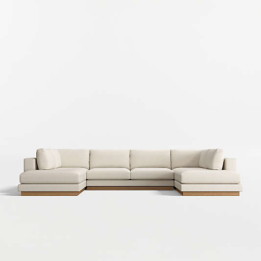 Tidal 3-Piece U-Shaped Sectional Sofa with Double Corner Bumper