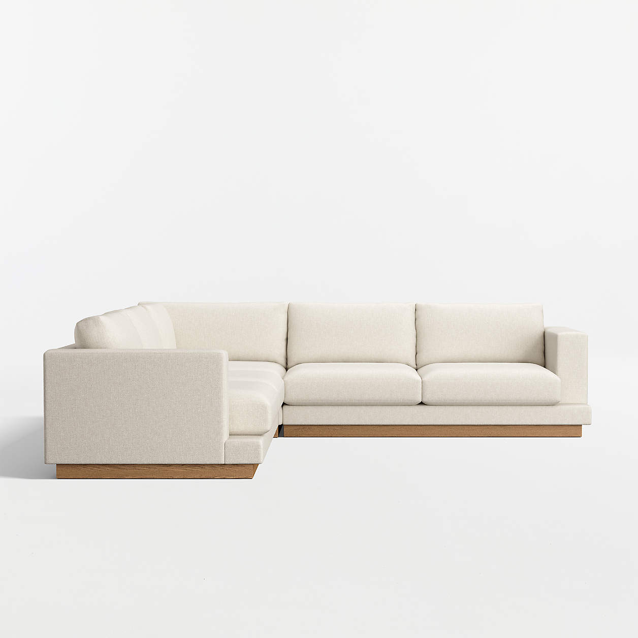 Tidal 3Piece LShaped Sectional Sofa Crate & Barrel