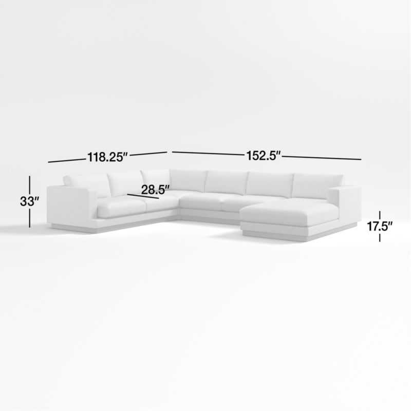 View Tidal 4-Piece L-Shaped Sectional Sofa with Right-Arm Chaise - image 3 of 14