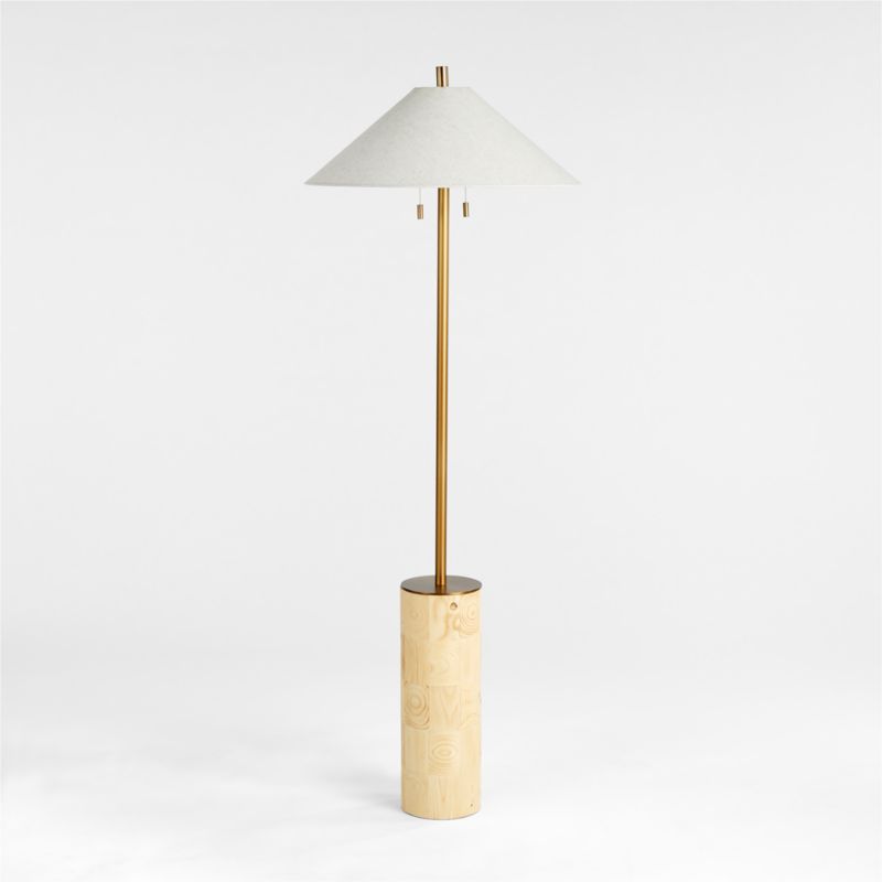 Tierra End Grain Wood Floor Lamp