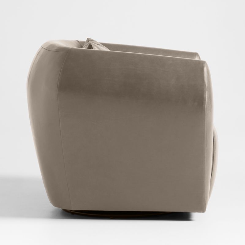 Tierra Leather Swivel Accent Chair - image 4 of 7