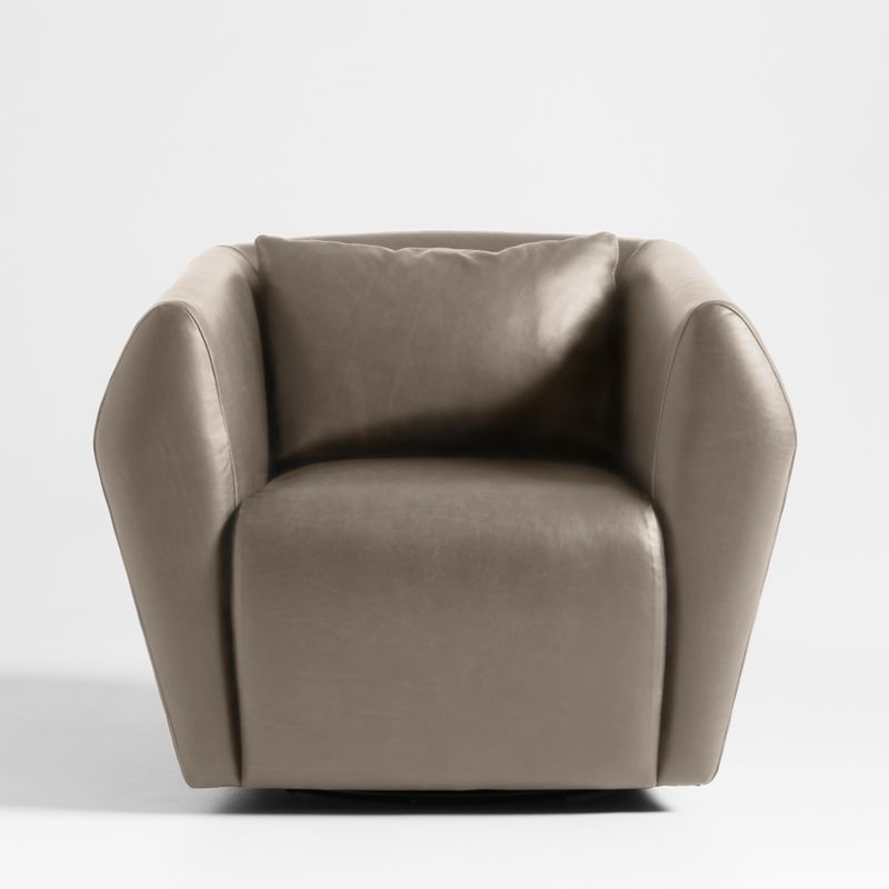 Tierra Leather Swivel Accent Chair - image 3 of 7