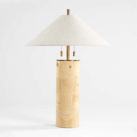 Tierra End Grain Wood Table Lamp