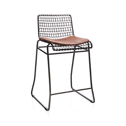 Tig Dining Chair Brown Leather Cushion + Reviews