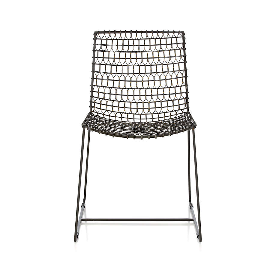 Black metal wire online dining chairs