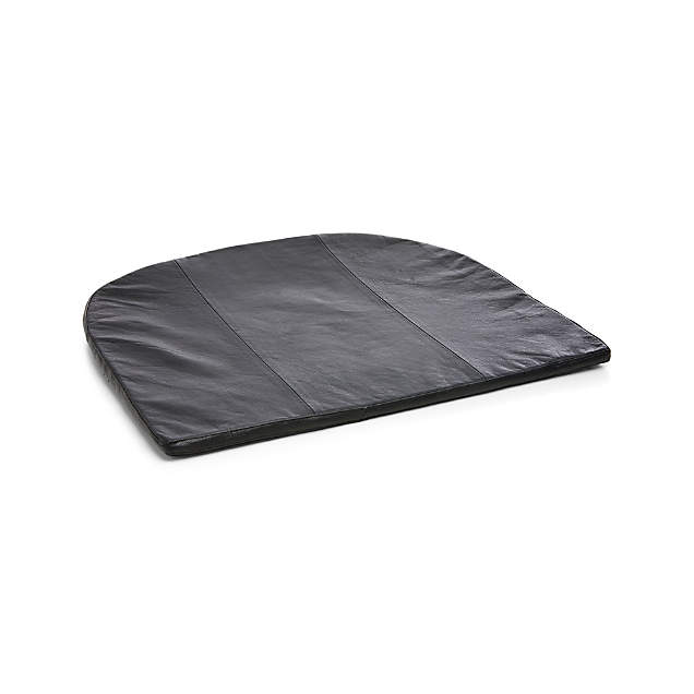 Tig Dining Chair Black Leather Cushion + Reviews Crate & Barrel