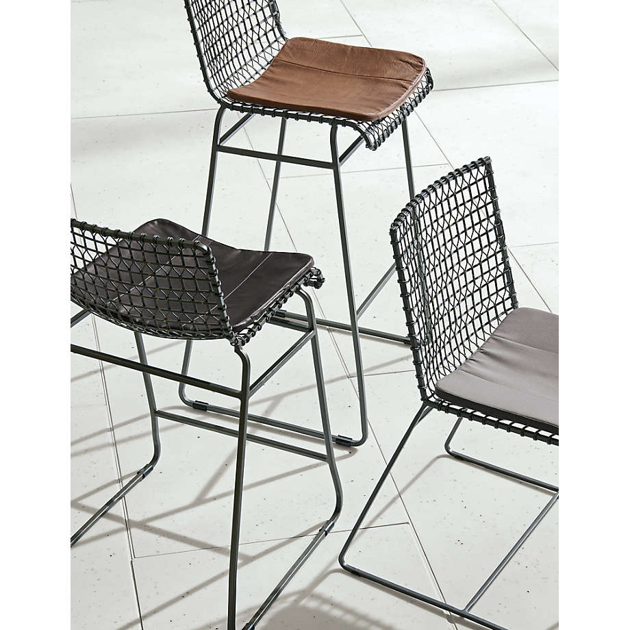 crate and barrel tig metal bar stool