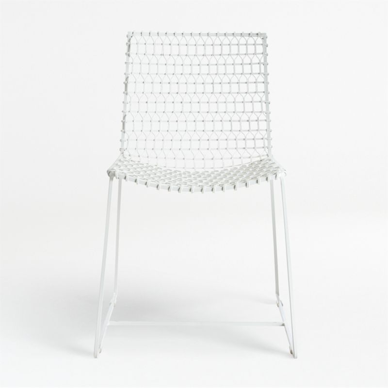 Tig Indoor/Outdoor White Metal Dining Chair