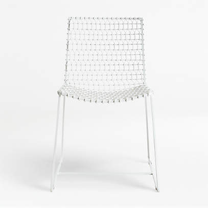 Tig Indoor Outdoor White Metal Dining Side Chair Reviews Crate