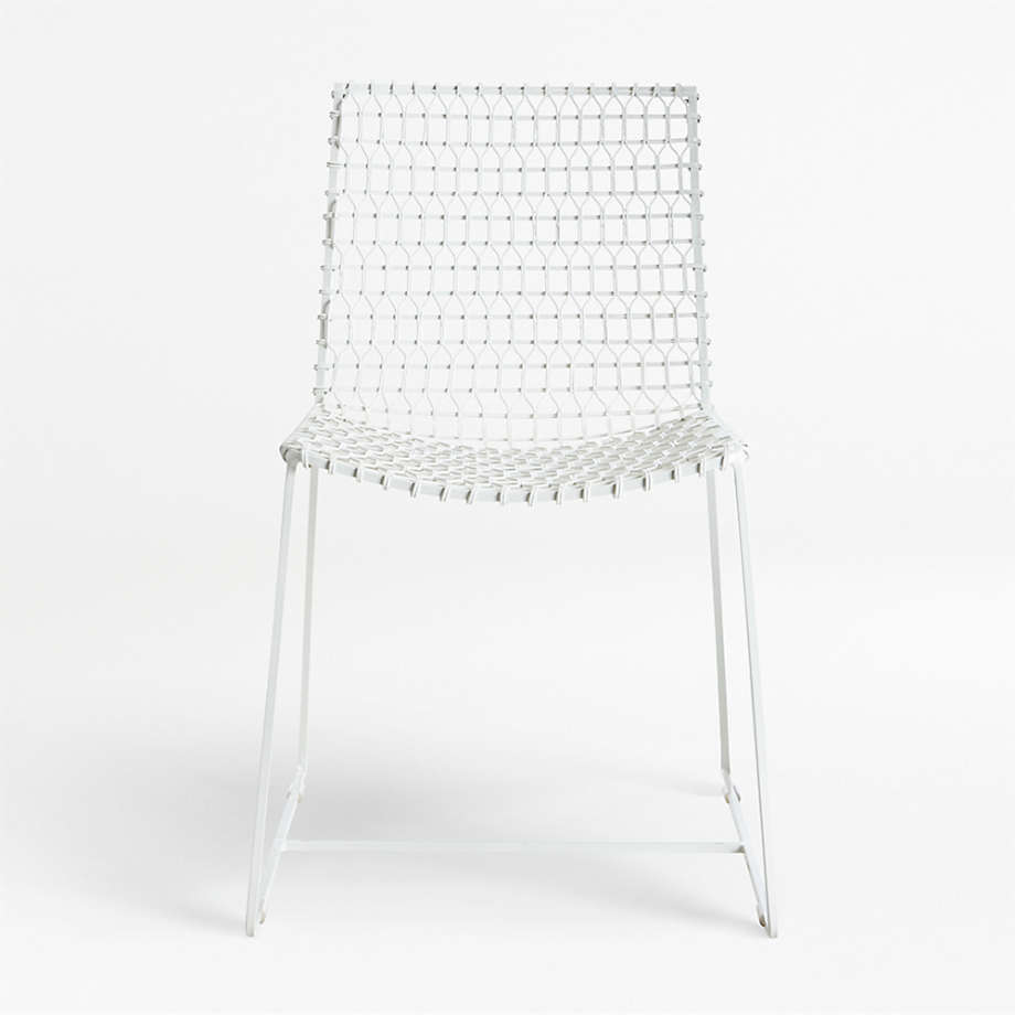 Tig Indoor Outdoor White Metal Dining Side Chair Reviews Crate