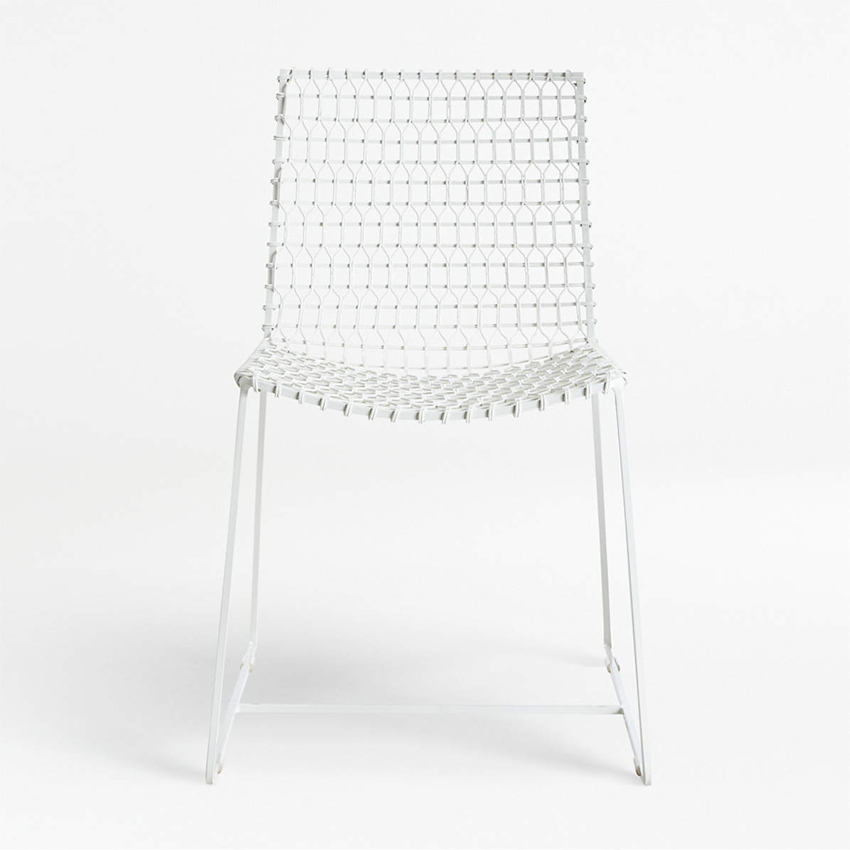 White metal online dining chair
