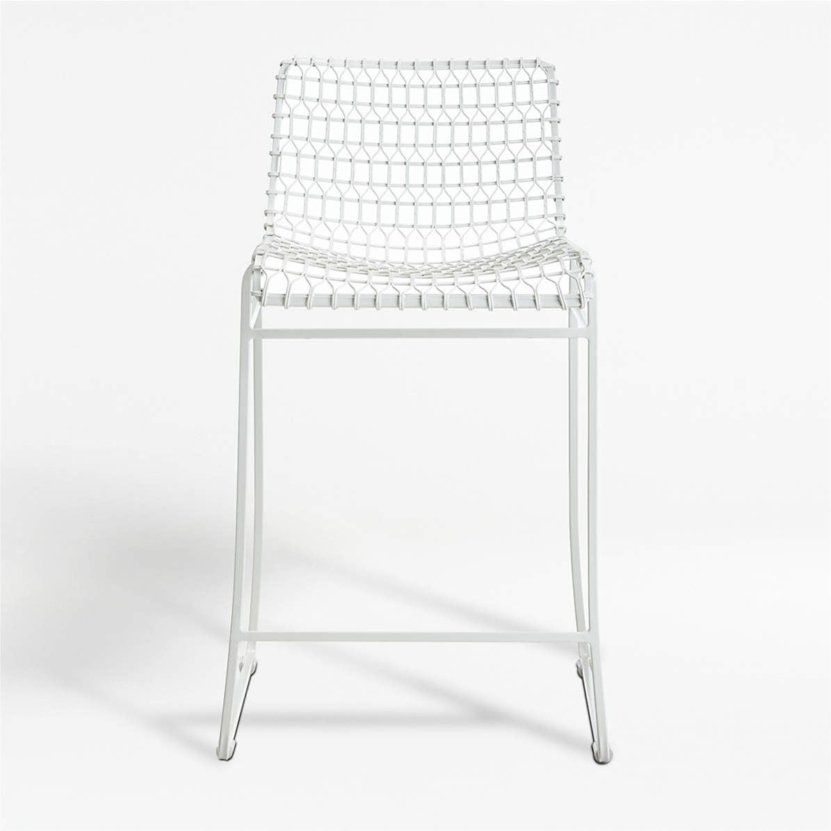 Tig Indoor Outdoor White Metal Counter Stool Reviews Crate And Barrel