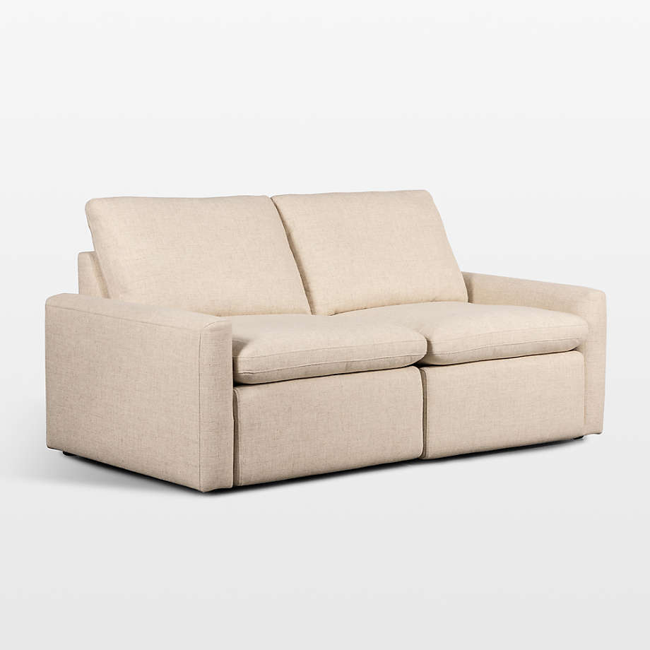 Tillery 2 Piece Antigo Natural Fabric Power Recliner Sofa Crate