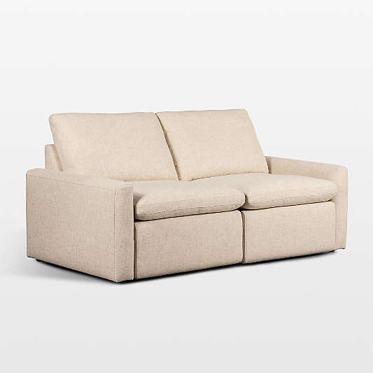 Tillery Antigo Natural Fabric Power Recliner Sofa (78"-111")