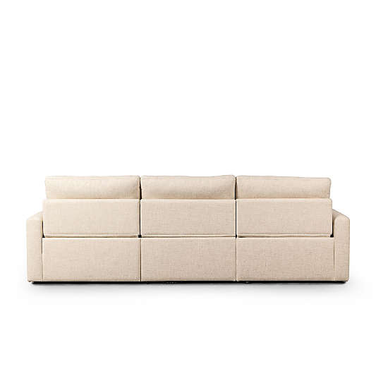 Tillery 3-Piece Antigo Natural Fabric Power Recliner Sectional Sofa