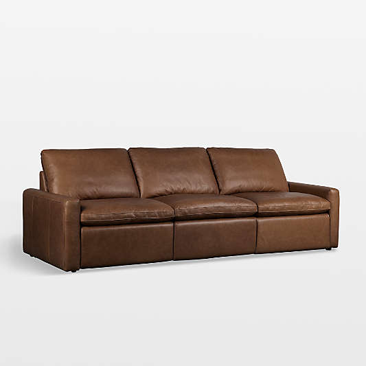 Tillery 111" Power Triple-Reclining Leather Sofa