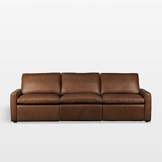 Tillery 111" Power Triple-Reclining Leather Sofa