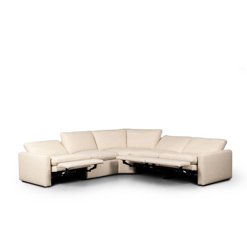 Tillery 5-Piece Antigo Natural Fabric Power Recliner Sectional Sofa - image 5 of 8