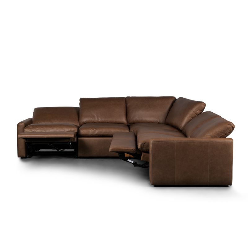 Tillery 5-Piece Sonoma Leather Power Recliner Sectional Sofa - image 6 of 8