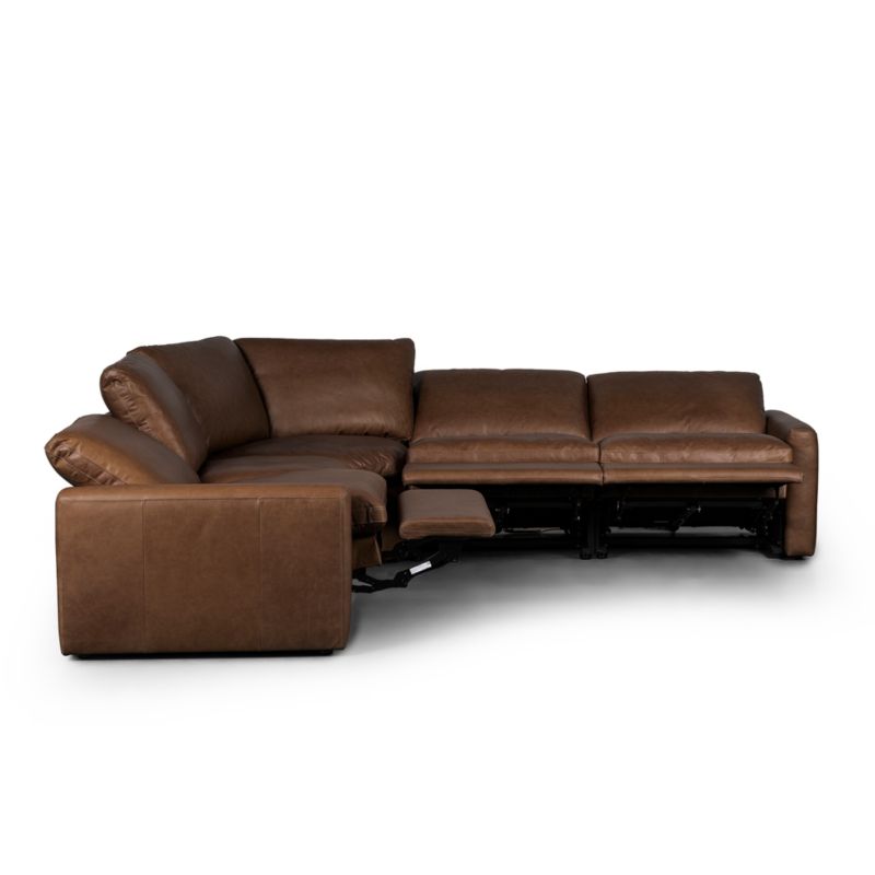 Tillery 5-Piece Sonoma Leather Power Recliner Sectional Sofa - image 3 of 8