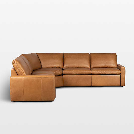 Tillery 5-Piece Antigo Leather Power Recliner Sofa