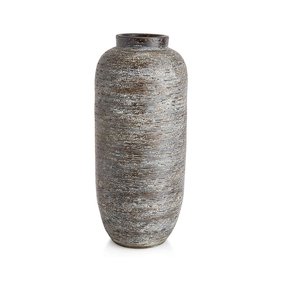 Brooklyn Cannelée Grey Floor Vase 20 by Athena Calderone + Reviews