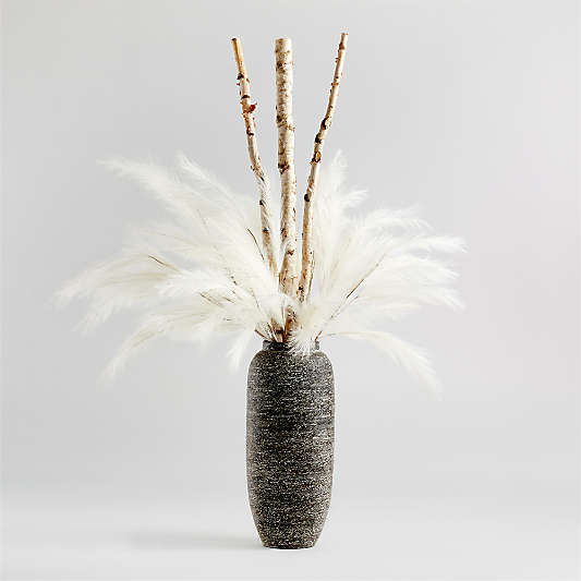 Timber Floor Vase Pampas Grass Arrangement