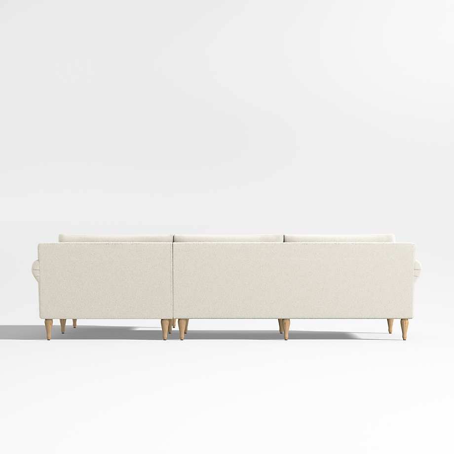 Timson White 2-Piece Right Arm Chaise Sectional Sofa