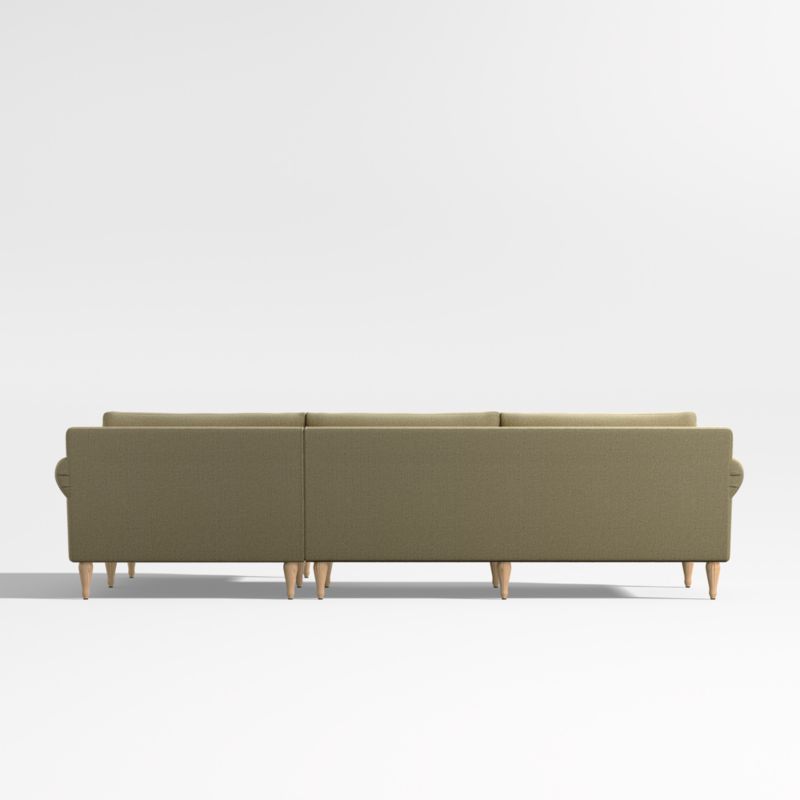 Timson Green Velvet 2-Piece Right Arm Chaise Sectional Sofa