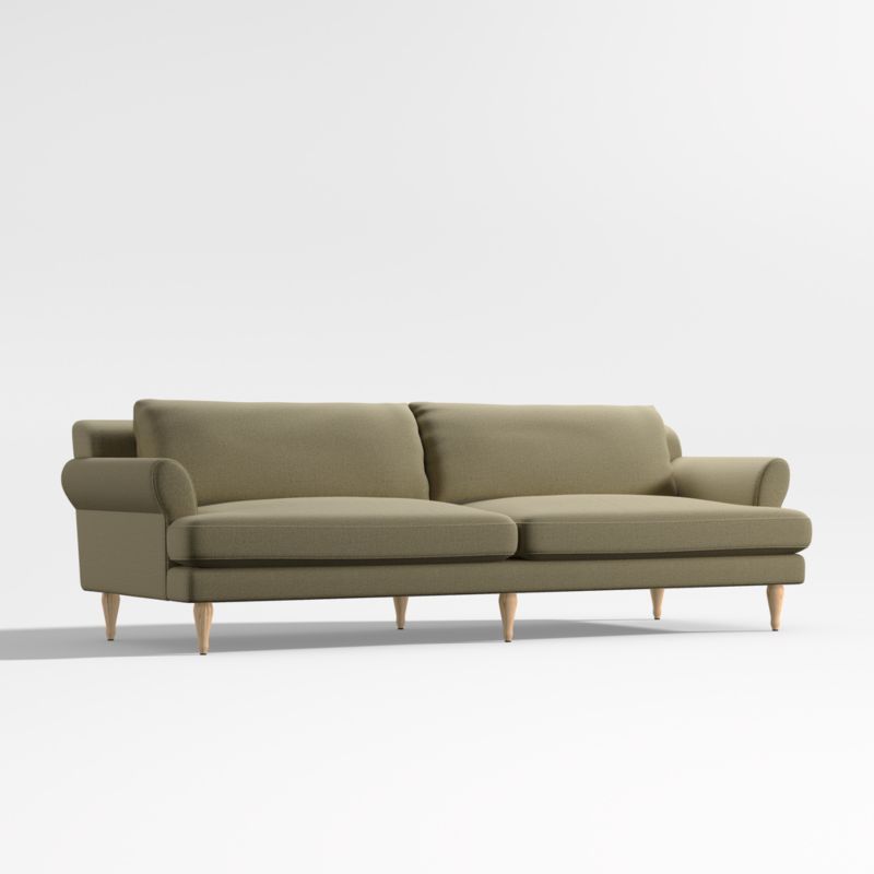 Timson 96" Green Roll-Arm Sofa - image 2 of 7