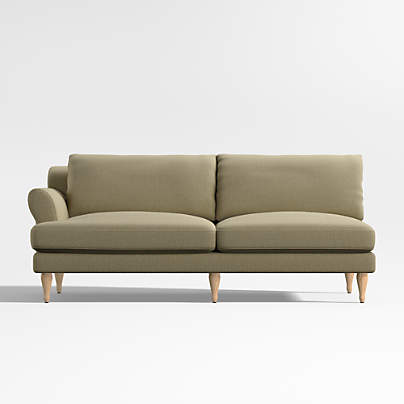 Timson Green Left Roll-Arm Sofa