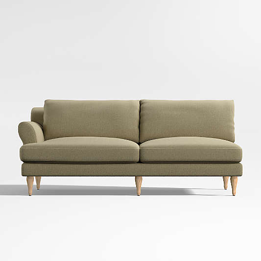 Timson Green Left Roll-Arm Sofa