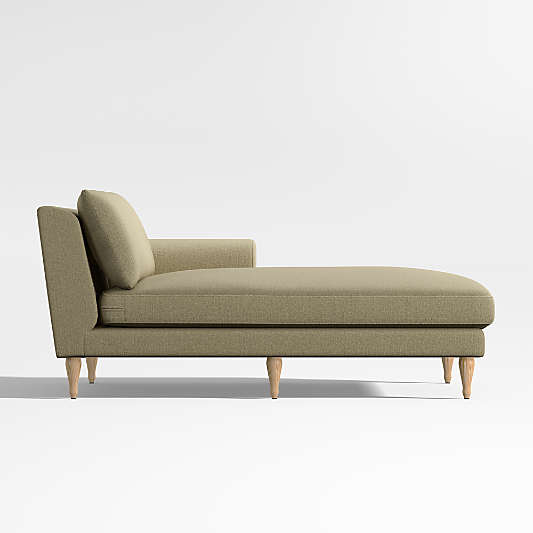 Timson Green Right Roll-Arm Chaise Lounge