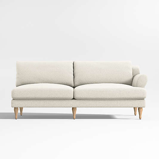 Timson White Right Roll-Arm Sofa