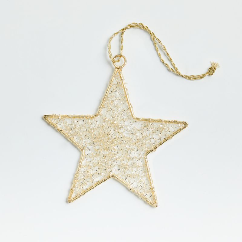 Silver Tinsel Star Christmas Tree Ornaments, Set of 12 - image 1 of 4