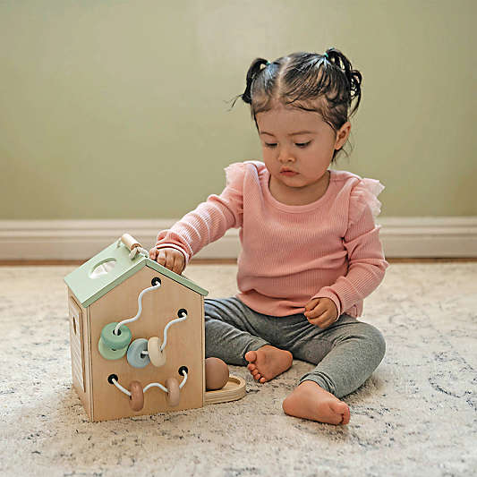 Wonder & Wise by Asweets Wooden Tiny Activity House Toddler Toy