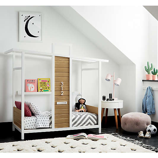 Organic Black Plus Sign Kids Pillowcase